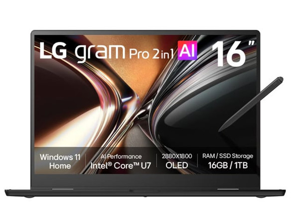 LG Gram Pro 16" 2-in-1 Laptop Intel Core Ultra 16GB RAM - 16T95TP-K.AD78AN