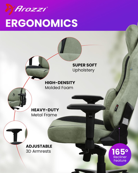 Arozzi Vernazza Supersoft Gaming Chair, 145kg Capacity, 4D Armrests - VERNAZZA-SPSF-FST – image 2