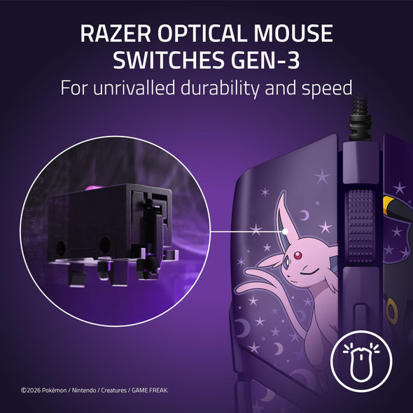 Razer Cobra Espeon & Umbreon Edition Wired Gaming Mouse, 8500 DPI, 58g, RGB - RZ01-04650800-RUEA – image 2