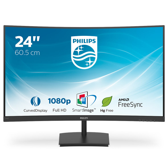 Philips E Line 241E1SC/00 computer monitor 59.9 cm (23.6") 1920 x 1080 pixels Full HD LED Black – image 2