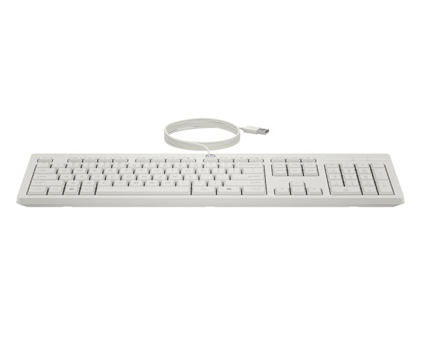 HP 225 Wired USB Keyboard and Mouse Combo Set White PC Laptop