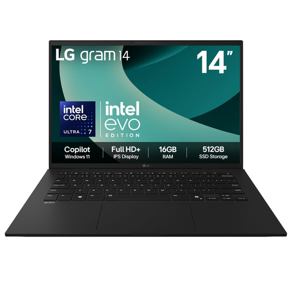 LG gram 14 Laptop Intel Core Ultra 7 255H 16GB RAM 512GB SSD 14" IPS Windows 11