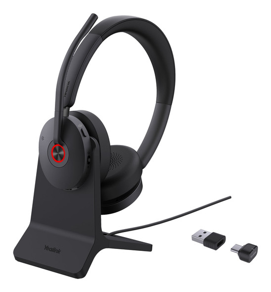 Yealink BH74 Teams Bluetooth Headset with Charging Stand, Hybrid ANC, 4 Mics, USB-C/A - 1208682