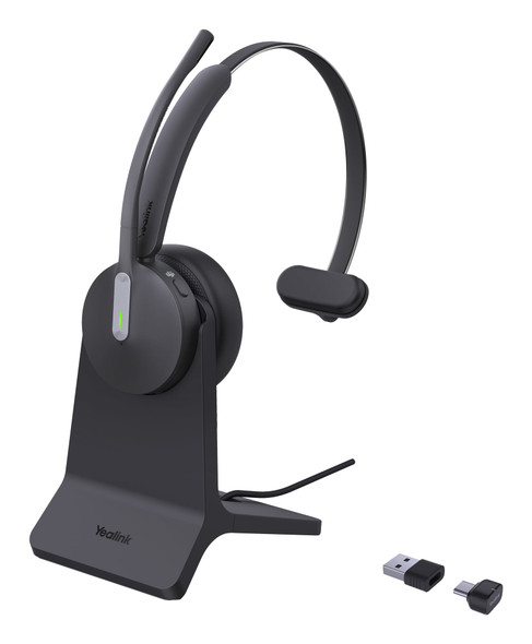 Yealink BH70 Mono Teams Wireless Bluetooth Headset with Charging Stand, Noise Cancelling - 1208702
