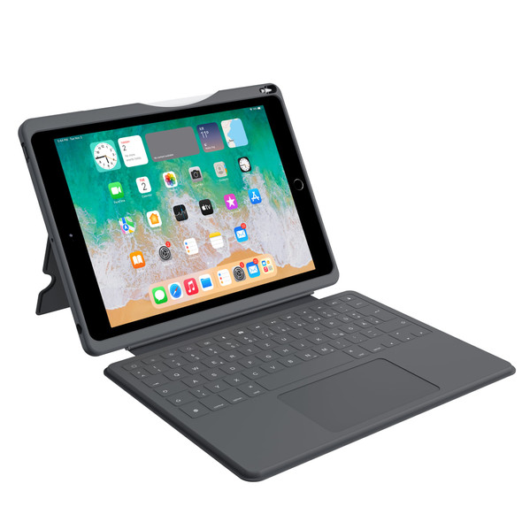 DEQSTER Smart Rugged Touch PLUS Keyboard for iPad 10.2" (7th/8th/9th Gen.), QWERTY, Trackpad - 90-2000046