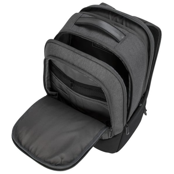 Targus Cypress Hero EcoSmart Laptop Backpack, Fits 15.6" Laptops, Recycled Fabric, Grey - TBB58602GL – image 2