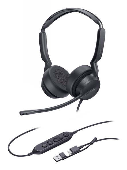 Yealink UH42 Dual UC Wired USB Headset, AI Noise Cancellation, Boom Mic, USB-C/USB-A - 1308215 – image 2
