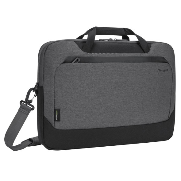 Targus CypressEco 15.6" Laptop Briefcase, Recycled Materials, Two Main Compartments, Black/Grey - TBT92602GL – image 2