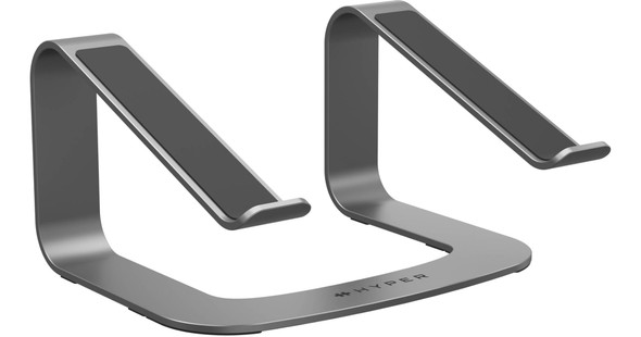Hyper HyperSpace Ergonomic Laptop Stand, Aluminium, Fits Laptops up to 16", Space Grey - HS1110GYGL