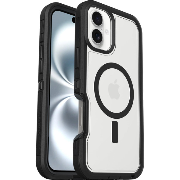 OtterBox Defender XT MagSafe Case for iPhone 16 Plus, Clear/Black, Rugged Drop Protection - 77-96044