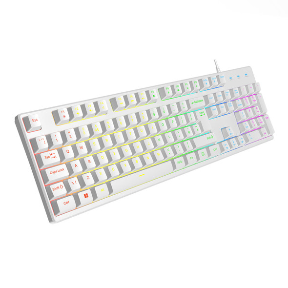 VIDA Rebel 2-in-1 USB Gaming Keyboard and Mouse Kit, RGB, UK Layout, 7200 DPI, White - REBEL2IN1-WHT – image 2