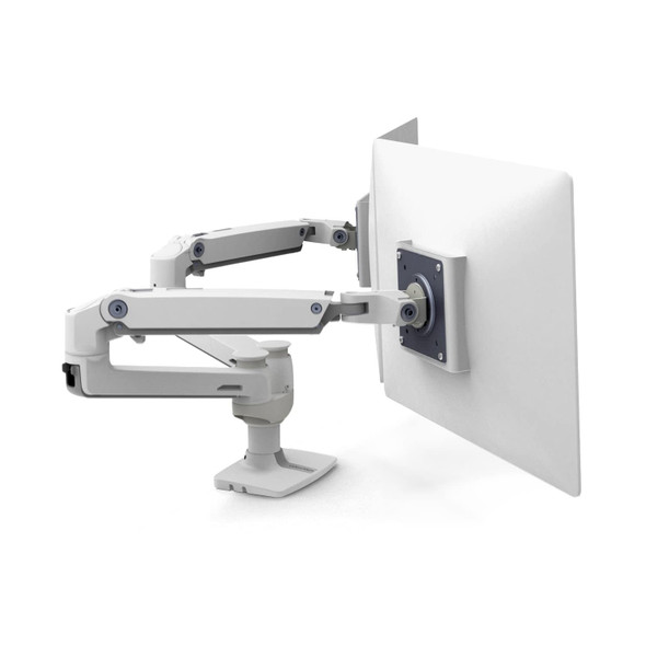 Ergotron LX Dual Monitor Arm, Desk Mount for 2 Monitors up to 27", 3.2-9.1kg Each, White - 45-491-216 – image 2