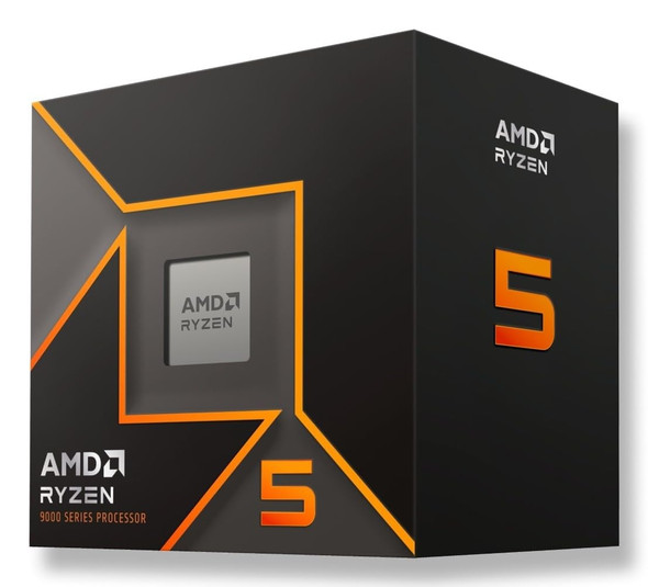 AMD Ryzen 5 9600 Desktop Processor, Boxed with Wraith Stealth Cooler - 100-100000718BX