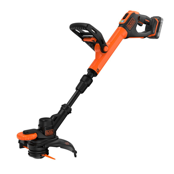 BLACK+DECKER 18V Cordless Strimmer with Resin Blades, 25cm Cut, 2.0Ah Battery Kit - BCSTR918D1-GB