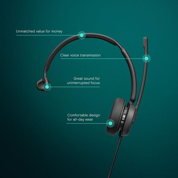 EPOS IMPACT 430T Mono On-Ear USB-C/USB-A Headset, Dual Noise-Cancelling Mics, Microsoft Teams Certified - 1001254 – image 2