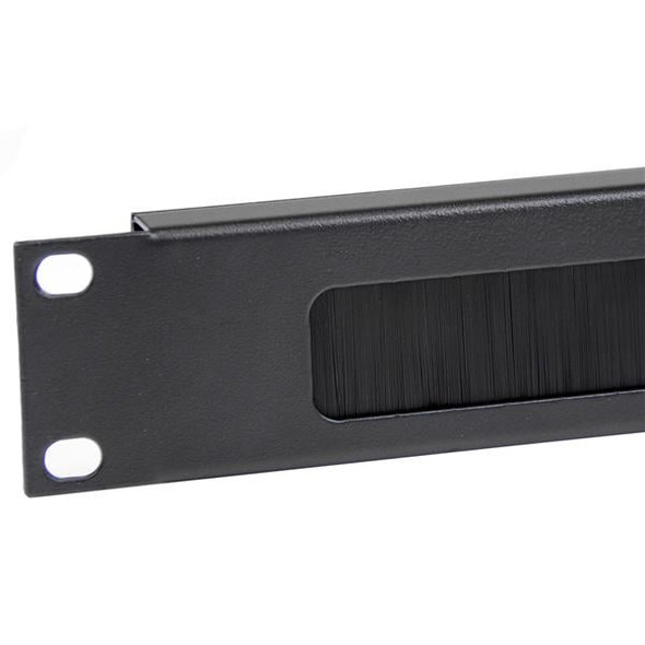 StarTech.com 1U Brush Strip Cable Management Panel for 19" Racks, Steel, Black - CMBRUSH1U – image 2