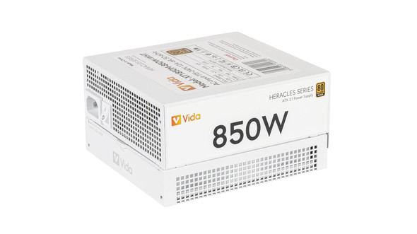 VIDA Heracles 850W ATX 3.1 Power Supply, 80 PLUS Bronze, 140mm FDB Fan, Non-Modular, White - XTY850M-850WWHT – image 2