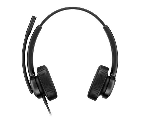 Poly Mission 425 Stereo USB Wired Headset, Noise-Cancelling Mic, USB-C with USB-A Adapter - C01B6AA#AC3