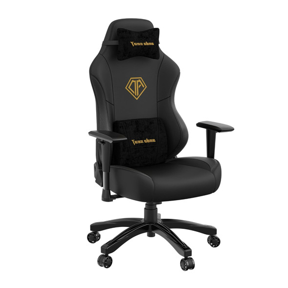 Anda Seat Phantom 3 Gaming Chair, Black PVC Leather, Reclining, Neck & Lumbar Pillows - 18Y06BPVC