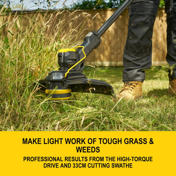 STANLEY V20 18V Cordless String Trimmer, 33cm, Edge Guard, with 4.0Ah Battery & Charger - STCST933M1-GB – image 2