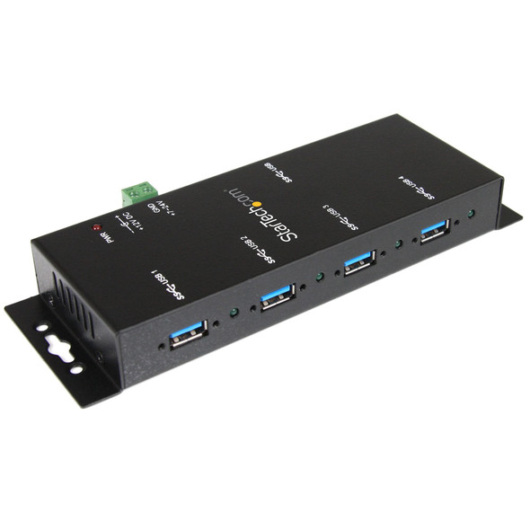 StarTech.com 4-Port Industrial USB 3.0 Hub, 5Gbps, Metal, Wall or Desk Mountable, ESD Protection - ST4300USBM – image 2