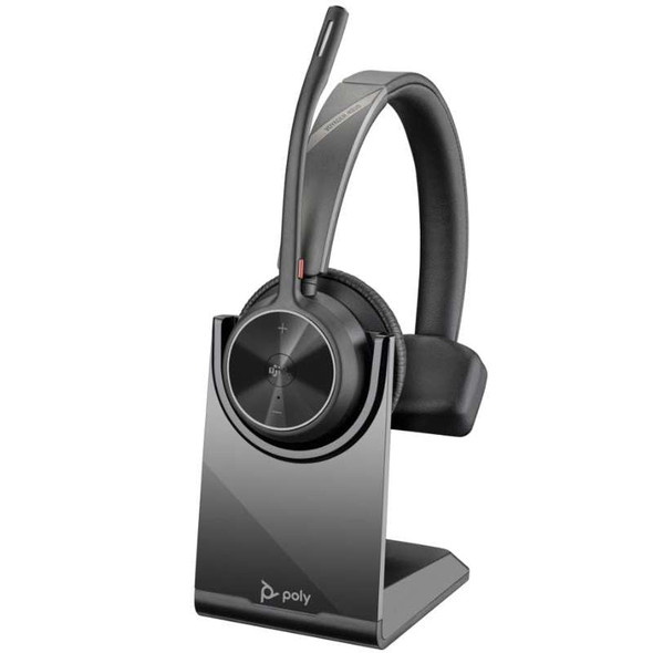 Poly Voyager 4310-M Microsoft Teams Bluetooth Headset, BT700 USB-A Dongle, Charging Stand - 77Y93AA