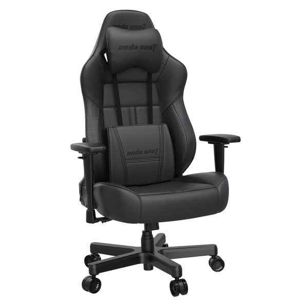 Anda Seat Dark Demon Gaming Chair, Large, Black PVC Leather, 4D Armrests, 90-160° Recline - 1903BPVC