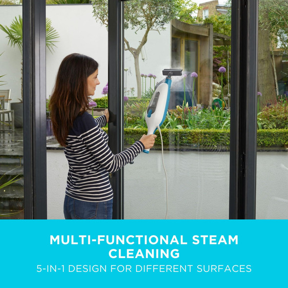 BLACK+DECKER 2-in-1 Steam Mop 1600W with Handheld Steam Cleaner and 5 Accessories - FSMH13E5-GB – image 2