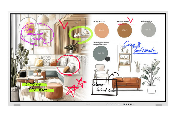 Samsung The Flip WMFX 85" 4K UHD Interactive Display, Touchscreen, Tizen 9.0 - LH85WMFWLGCXEN