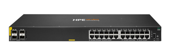 HPE Aruba Networking CX 6000 24-Port Gigabit PoE Managed L3 Switch, 4x 1G SFP, 370W - R8N87B