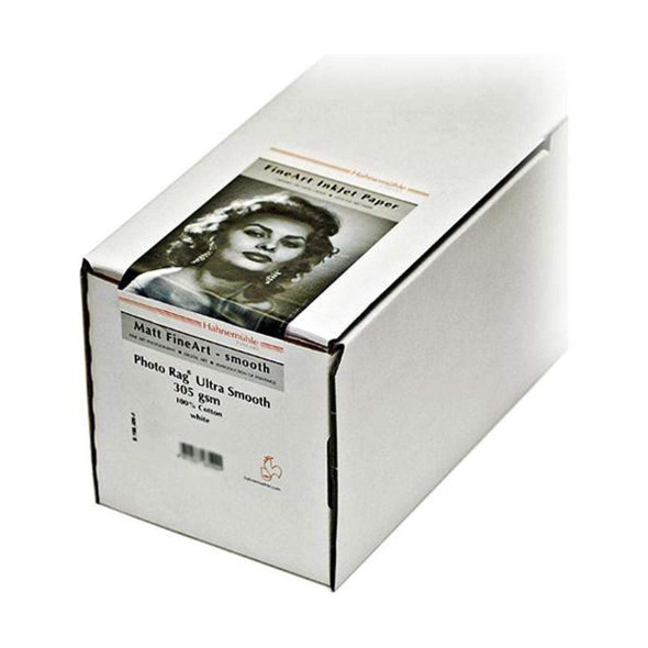 Hahnemühle Digital FineArt Photo Rag Ultra Smooth Paper Roll, 305gsm, 914mm x 12m, White