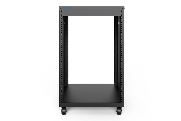 Digitus 16U 19" Audio and Network Rack, Open Frame, Castors, 136kg Max Load, Black - DN-48001