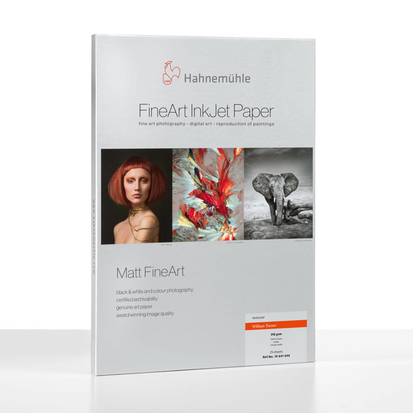 Hahnemühle William Turner 310gsm Digital FineArt Watercolour Paper, A3, White, 25 Sheets