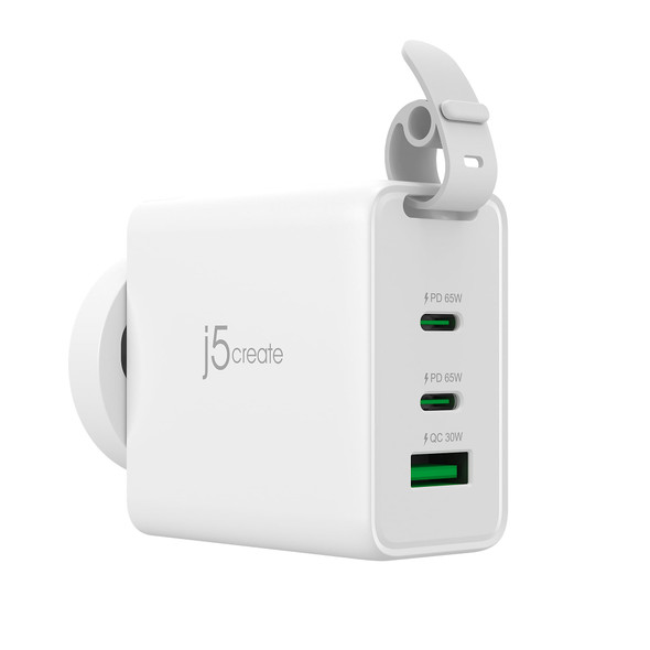 j5create 65W GaN 3-Port USB-C and USB-A Travel Charger - JUP3565CV-N – image 2
