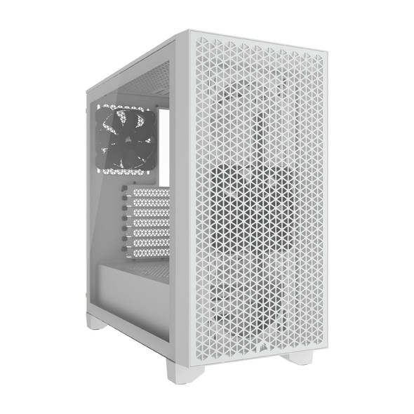 Corsair 3000D Airflow Mid-Tower ATX Case, Tempered Glass, White - CC-9011252-WW