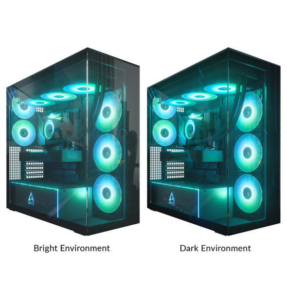 ARCTIC Xtender E-ATX PC Case, 5 Pre-installed Fans, Clear Tempered Glass, Black - ACPCC00023A – image 2