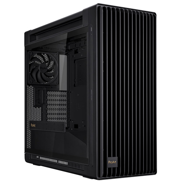 ASUS ProArt PA602 Mid Tower PC Case, 2x 200mm + 140mm Fans, 420mm Radiator Support, Black - 90DC00J0-B09000