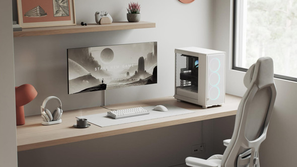 Fractal Design Epoch RGB Mid Tower PC Case, Clear Tint Tempered Glass, 3x Momentum 12 RGB Fans, White - FD-C-EPO1A-05 – image 2