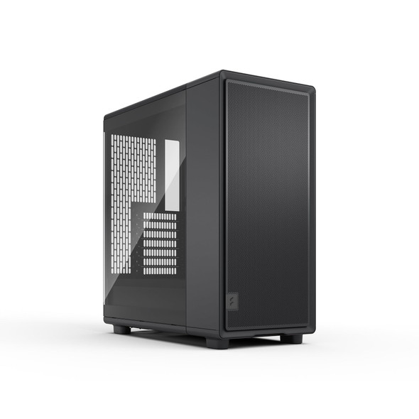 Fractal Design Epoch ATX PC Case, Light Tint Tempered Glass, Mesh Front, 3x Momentum 12 Fans, Black - FD-C-EPO1A-02