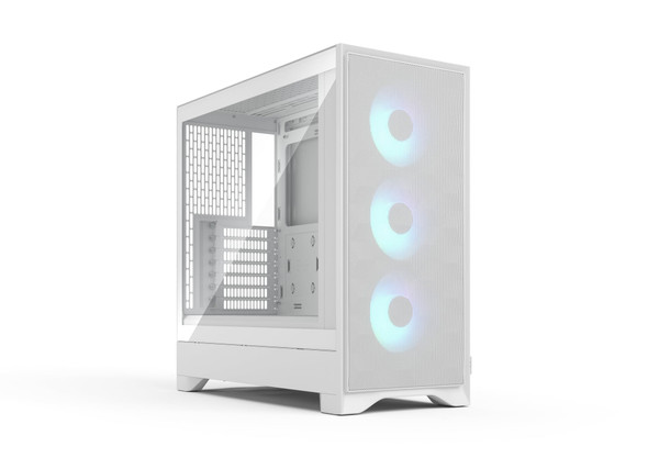 Fractal Design Pop 2 Air RGB ATX Mid Tower PC Case, Tempered Glass, 3x RGB Fans, White - FD-C-POA2A-04