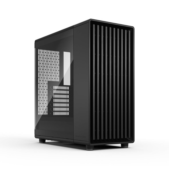 Fractal Design North Momentum Edition ATX PC Case, Blackened Oak Front, Glass Side, 3x Momentum 12 Fans, Black - FD-C-NOR1C-05