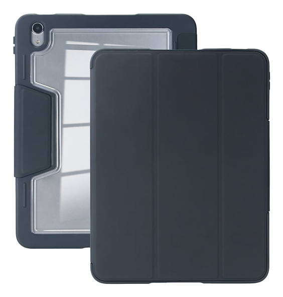 DEQSTER Rugged Case RT2 for 13" iPad Air (M2/M3), Folio with Stand and Pen Loop, Black - 40-2000078