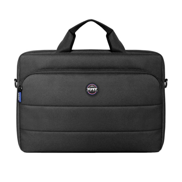 PORT Designs Eco Portland II Topload Laptop Bag for 14-16" Laptops, r-PET Interior, Black - 105352
