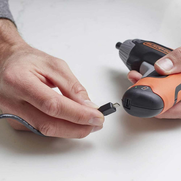 BLACK+DECKER 3.6V Cordless Screwdriver, 1.5Ah Integrated Li-ion, USB Charging, Bits & Case - BCF611CKUSB-GB – image 2