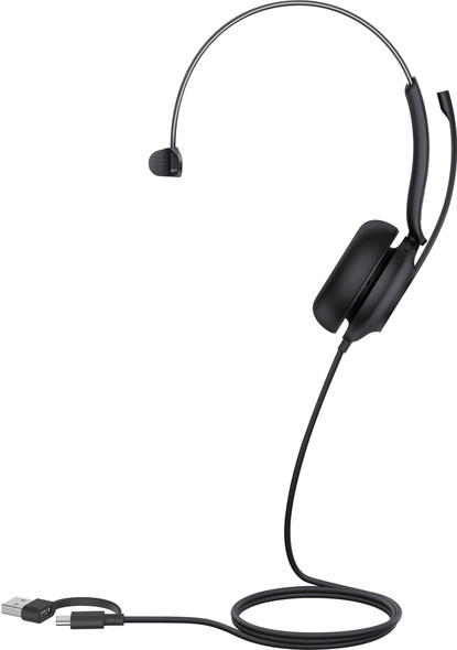 Yealink UH35 Mono Teams USB Headset, USB-C/USB-A, Dual Noise-Cancelling Mics, Busylight, Black - 1308165
