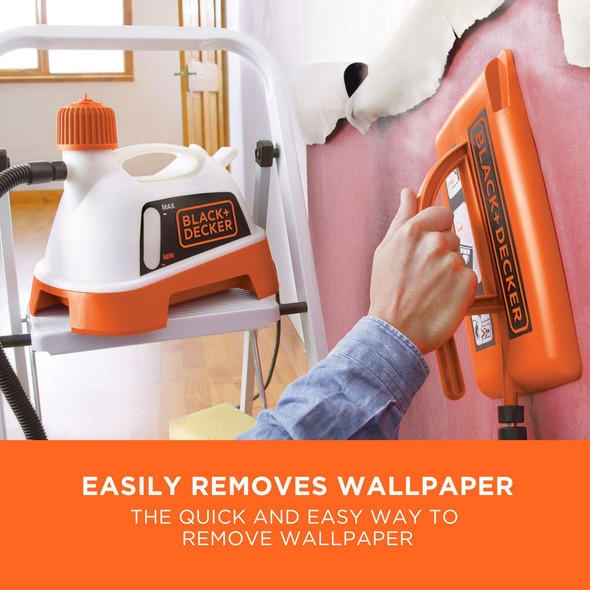 BLACK+DECKER 2400W Wallpaper Steamer Stripper, 4L Tank, 3.6m Hose - KX3300T-GB – image 2