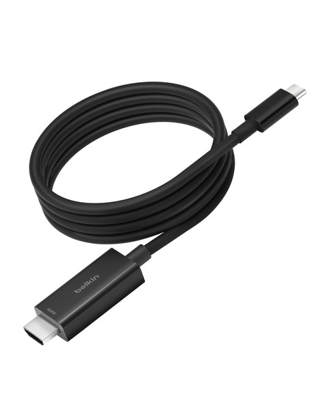 Belkin USB-C to HDMI 2.1 Cable, 2m, 8K 60Hz / 4K 144Hz, HDR10+, HBR3, DSC - AVC012BT2MBK