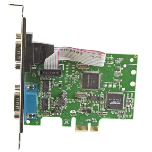 StarTech.com 2-Port PCI Express RS232 Serial Card, 16C1050 UART, 460Kbps, Low Profile Brackets - PEX2S1050 – image 2