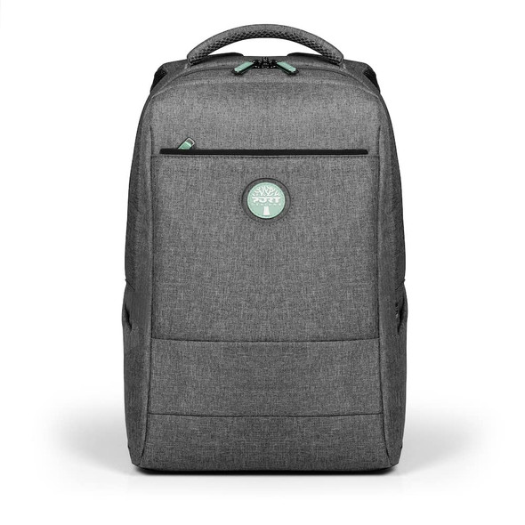 Port Designs Yosemite Eco XL Laptop Backpack 15.6", Recycled, with Rain Cover, Grey - 400703