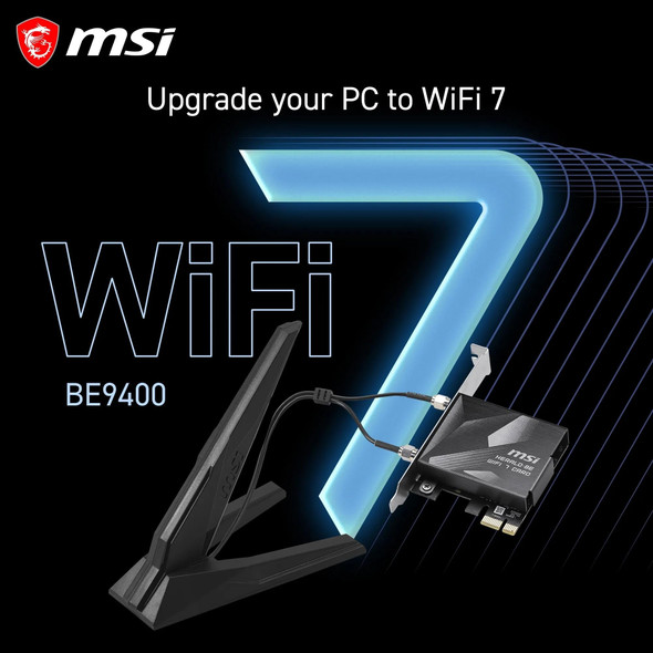 MSI HERALD BE9400 Wi-Fi 7 Tri-Band PCIe Card, Bluetooth 5.4, 320MHz, MLO – image 2